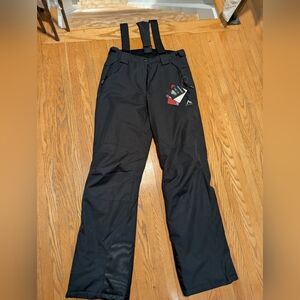 Mckinley Black Snow Pants with Suspenders Girls Size XL Or Women Size XS